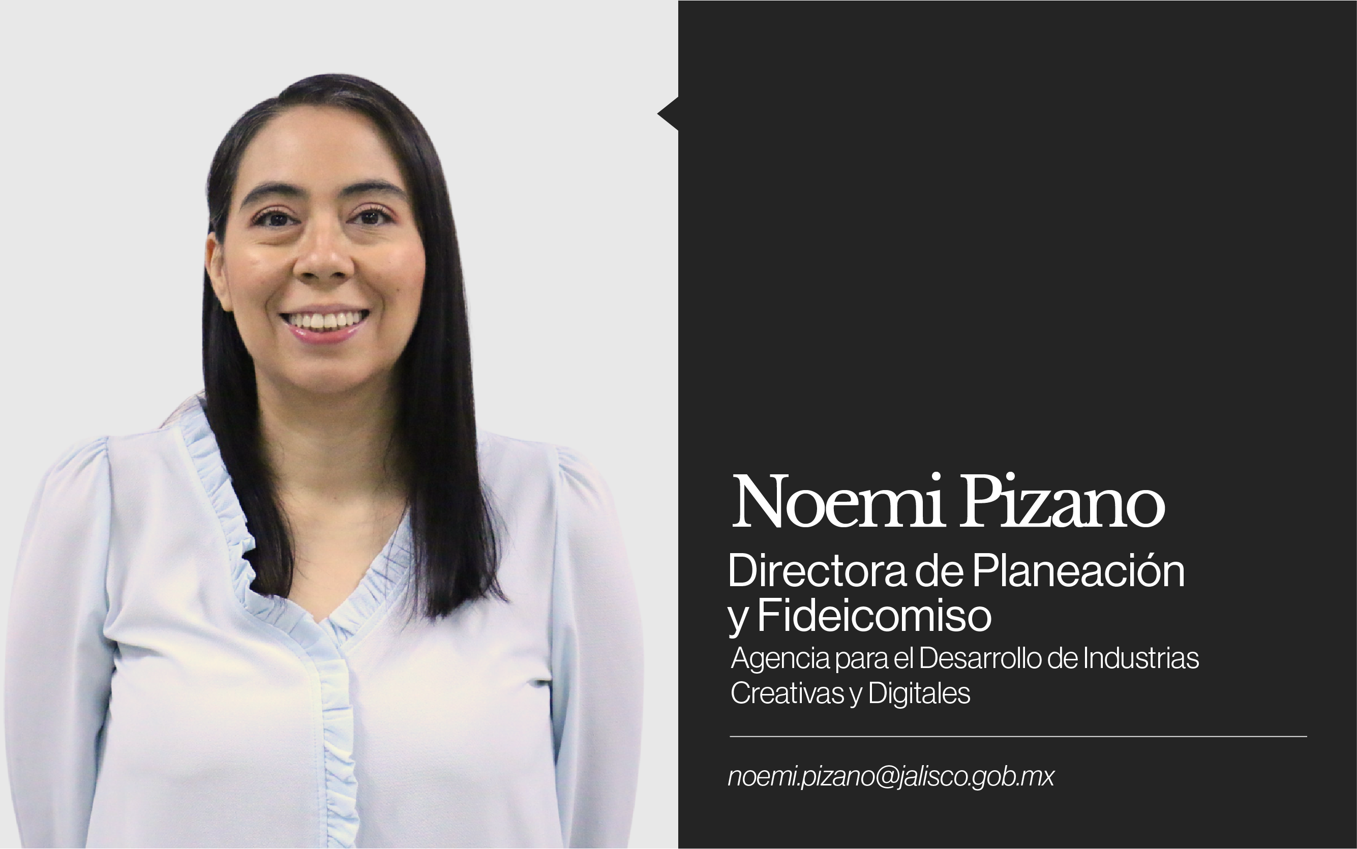 Noemi Pizano, Directora de Planeación y Fideicomiso, Agencia para el Desarrollo de Industrias Creativas y Digitales